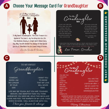 "To my Daughter, GrandDaughter, Daughter In Law" - You’ll Always Be My Greatest Blessing, Necklace With Personalized Message Card