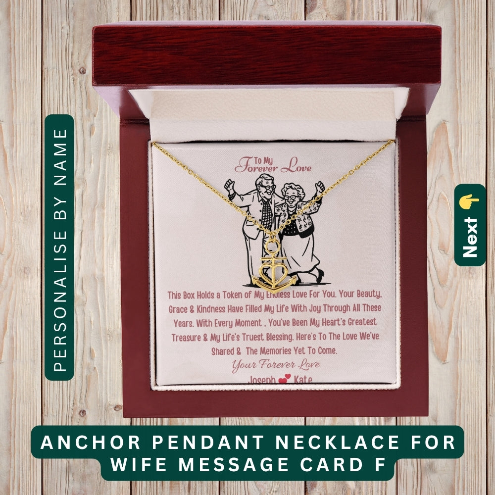 "To My Beloved Wife" – With Endless Love, Necklace With Personalized Message Card