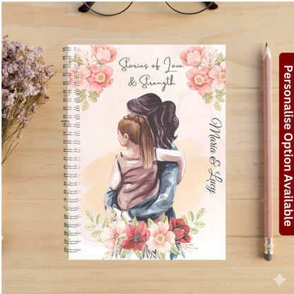 Personalized Spiral Notebook, Custom Name Journal, Floral Diary, Gratitude Journal, Personalized Gift for Daughter Niece or Cousin