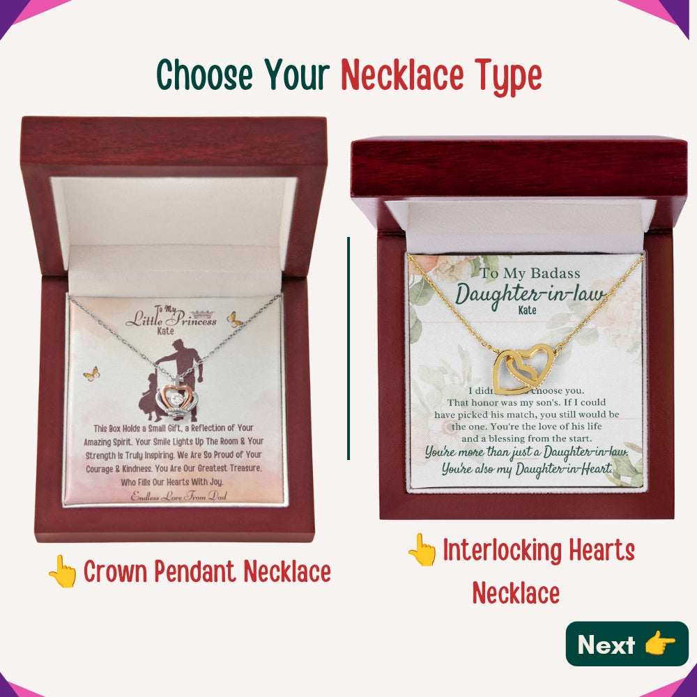 "To my Daughter, GrandDaughter, Daughter In Law" - You’ll Always Be My Greatest Blessing, Necklace With Personalized Message Card