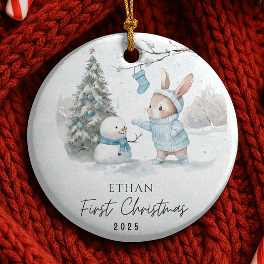 Personalized Baby’s First Christmas Ornament, Custom Newborn Keepsake Gift, Baby Girl or Boy Gift, Baby Girl Ornament