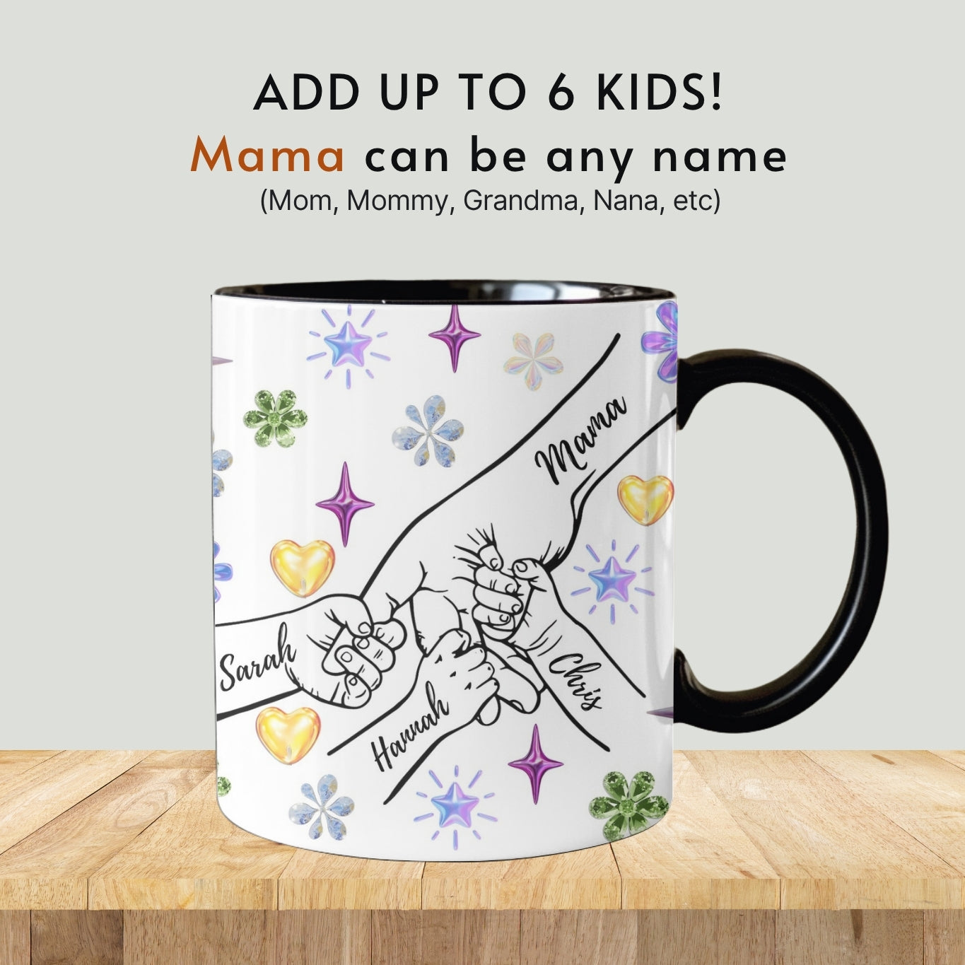 Mom Mug, Mama Mug, Personalized Mom Cup, Custom Mama Cup, Mom Gifts with Kids Names, Mommy Birthday Mothers Day Gifts from Children