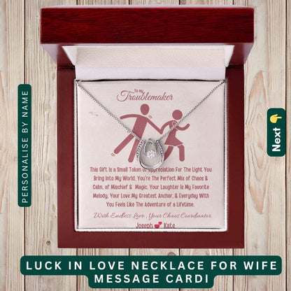 "To My Beloved Wife" – With Endless Love, Necklace With Personalized Message Card