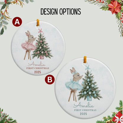 Baby Girl First Christmas Ornament, Personalized Baby Christmas Ornament, Baby's First Christmas, Christmas Keepsake, Custom Baby Ornament