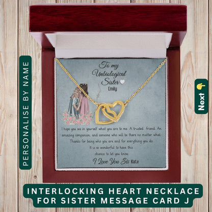 To My Incredible Sister" – Thank You for Always Being There, Necklace With Message Card