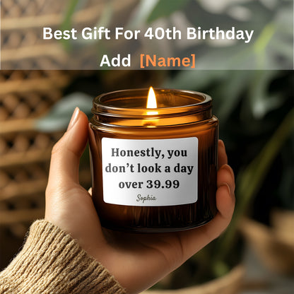 40th Birthday, Funny Candle, 40th Birthday Gift, Birthday Candles, Funny Gifts, Best friend Gift, Gift for Her, Gift for Him, Gag Gift