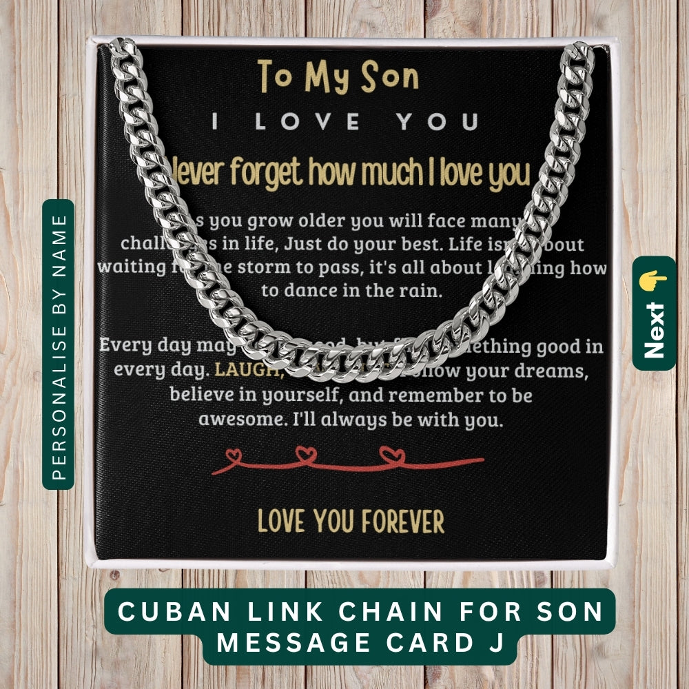 "To My Brave Son" – Accessories With Personalized Message Card