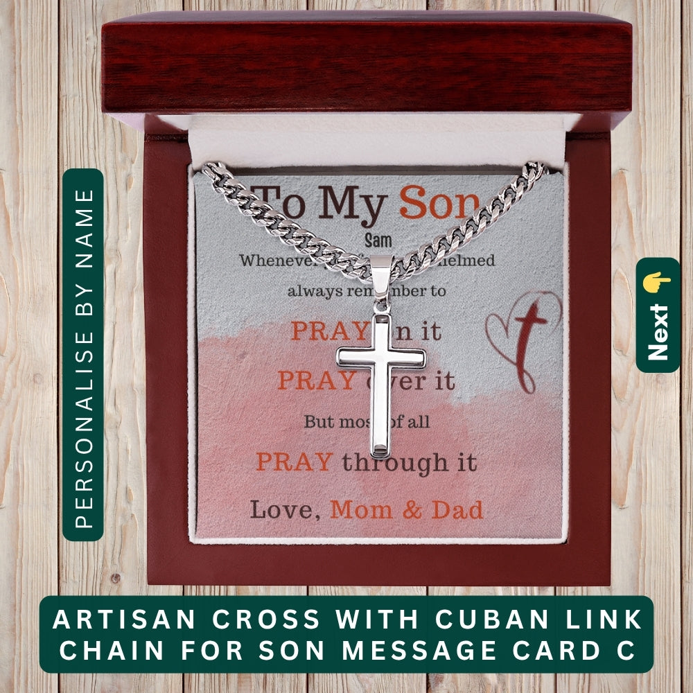 "To My Brave Son" – Accessories With Personalized Message Card