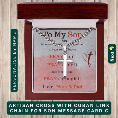 "To My Brave Son" – Accessories With Personalized Message Card