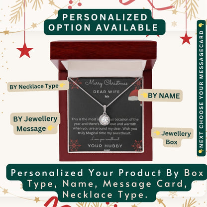 "To My Dearest Wife" – You Are My Everything, Necklace With Personalized Message Card