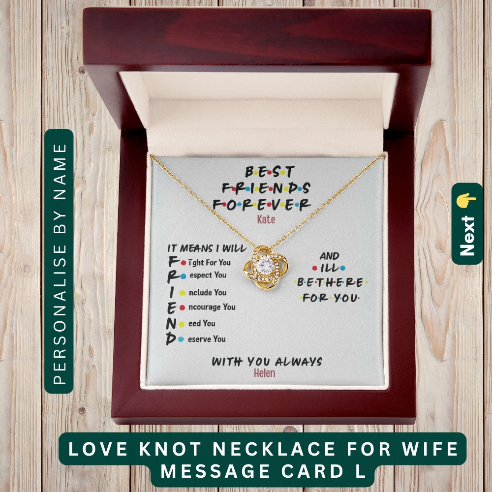 "To My Precious Bestie" – You’re One in a Million, Necklace With Personalized Message Card