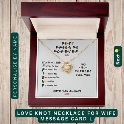 "To My Precious Bestie" – You’re One in a Million, Necklace With Personalized Message Card