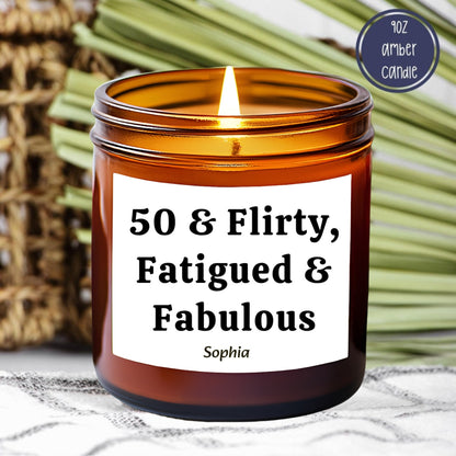 50th Birthday Gift, Funny Candle, Birthday for her, Personalized Gift, Funny Gifts, 50th Birthday Party, For Women, 50th Gift for her