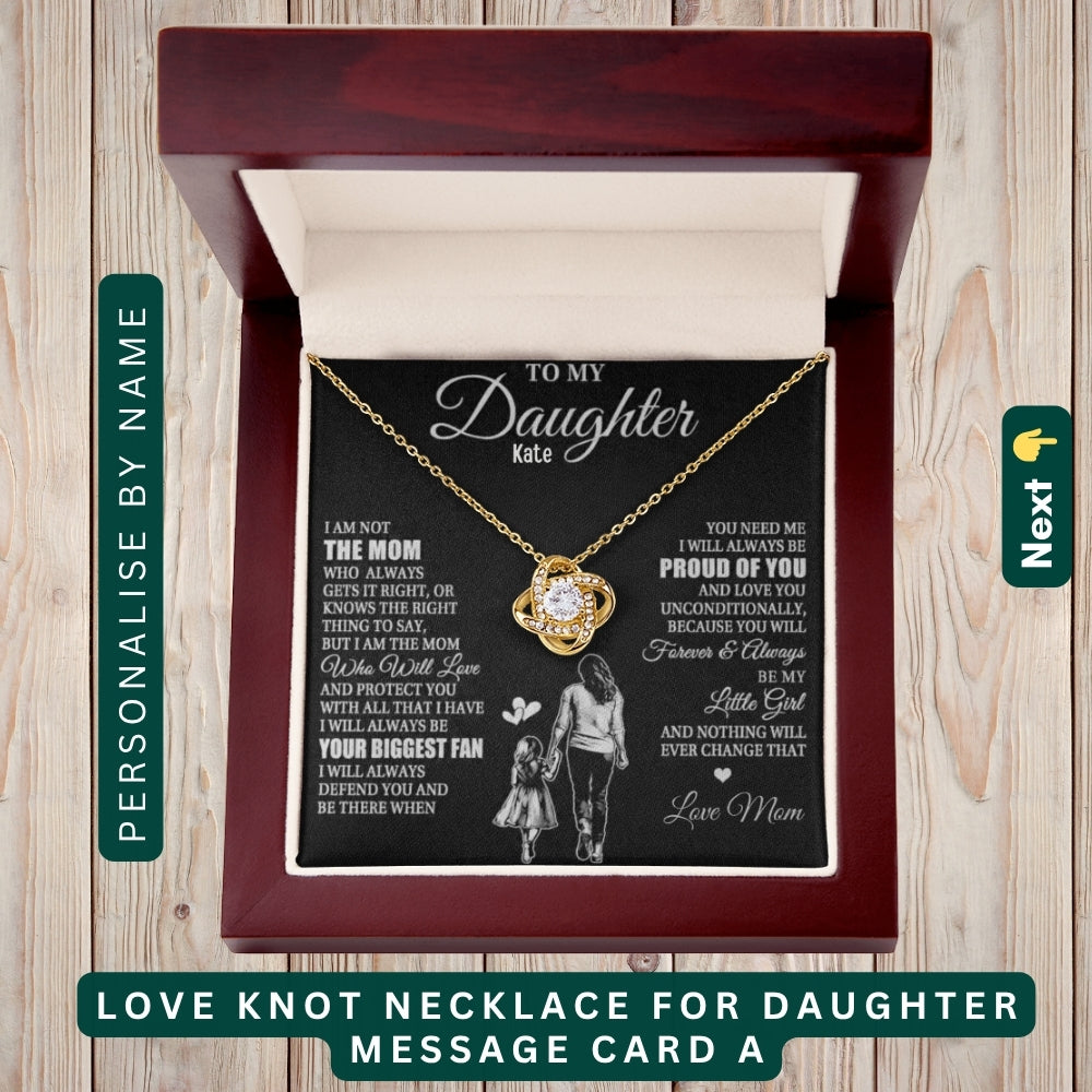 "To My Daughter, Granddaughter, and Daughter-in-Law" – With Love and Pride, Necklace With Personalized Message Card
