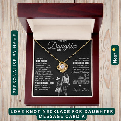 "To My Daughter, Granddaughter, and Daughter-in-Law" – With Love and Pride, Necklace With Personalized Message Card