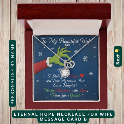 "To My Loving Wife" – Forever in My Heart, Necklace With Personalized Message Card