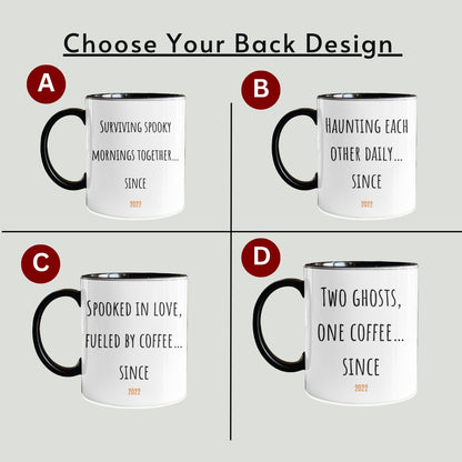 Couple Halloween Mug, Boo Brew Ceramic Mug, Custom Couple Boo Mug, Couple Halloween Cup, Anniversary Gift, Couple Gifts, Fall Mug
