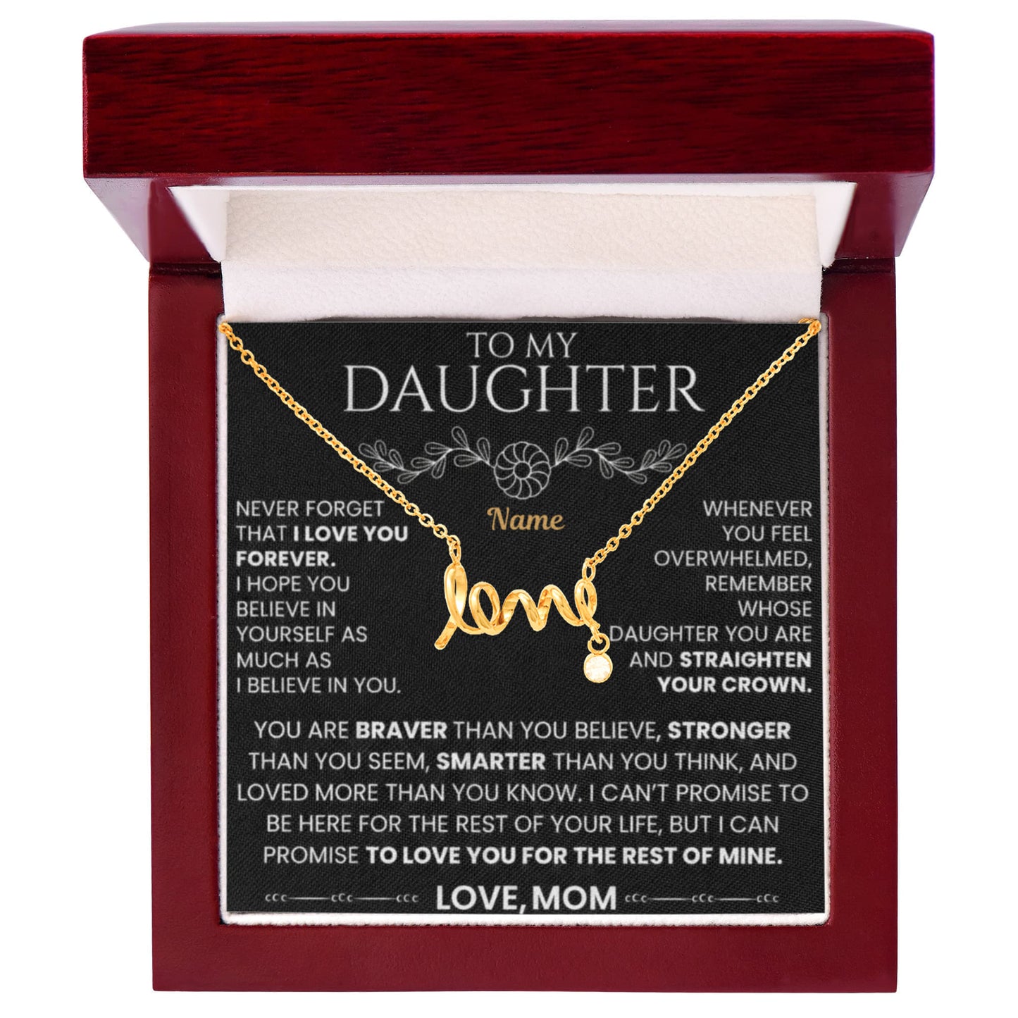 To My Daughter — A Necklace Made With Endless Love 📍