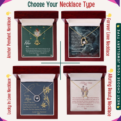 "To My Dearest Mom" – You Are My Everything, Necklace With Personalized Message Card