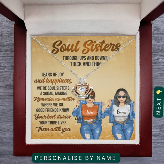 To My Loving Sister" – No Matter Where We Go, Our Bond Will Never Break, Necklace With Message Card