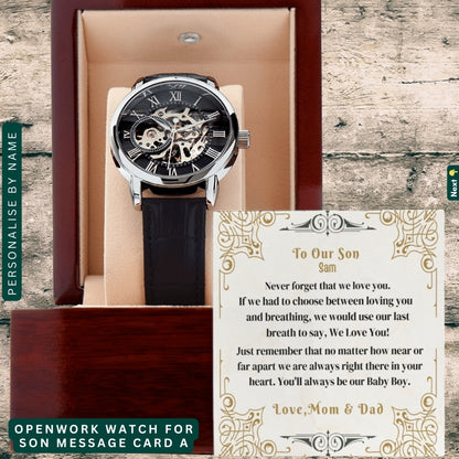 To My Loving Son. Always and forever