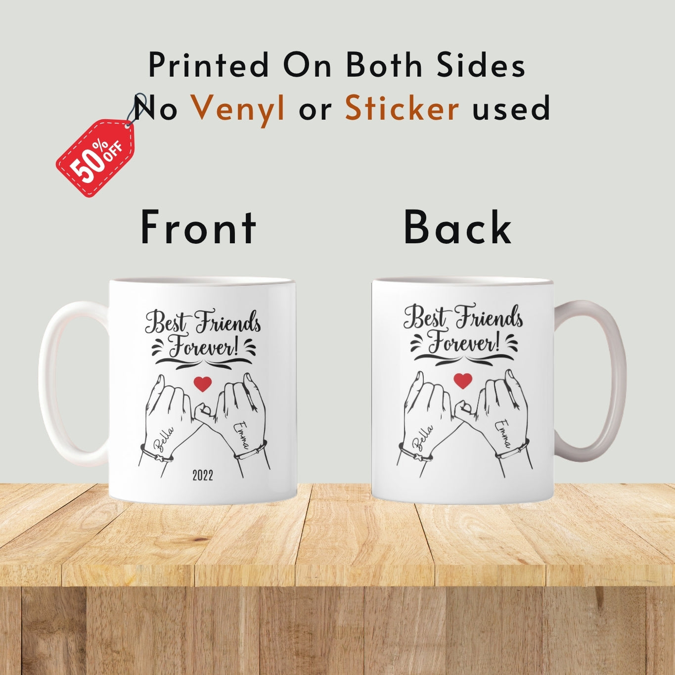 Personalized Best Friend mug, Best Friend Gift, Christmas gift for best friend, Best Friend Coffee Mug, Friendship Gifts