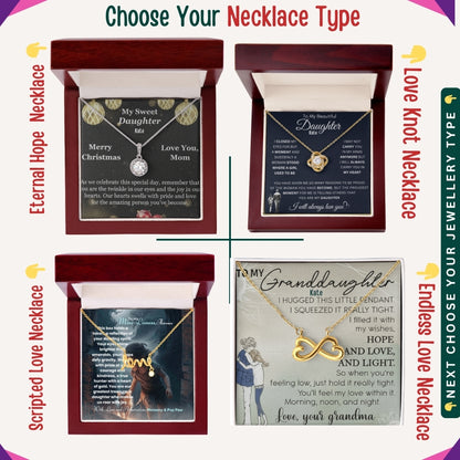 "To My Daughter, Granddaughter & Daughter-in-Law," – A Gift from the Heart, Necklace With Personalized Message Card