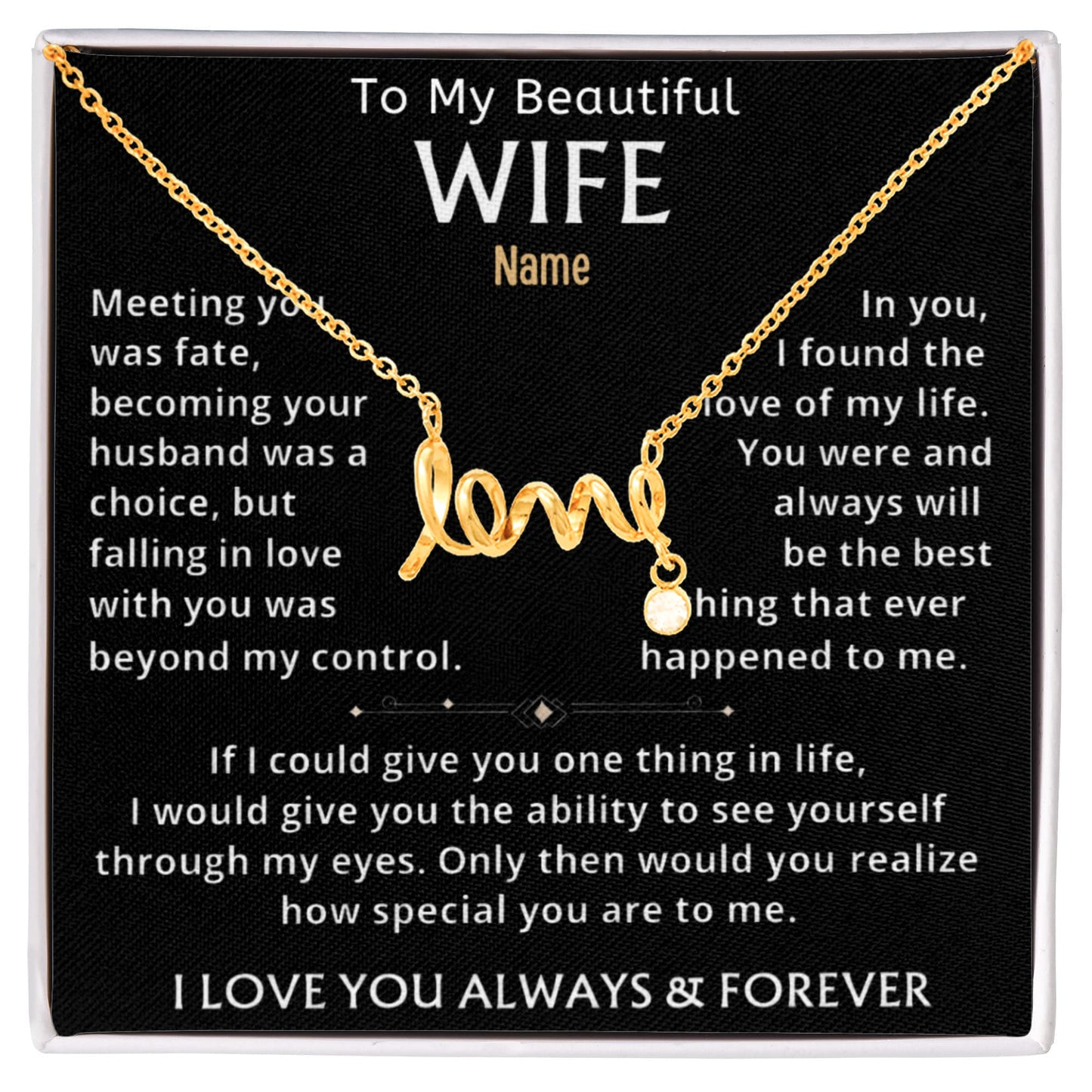 To My Beautiful Wife — A Necklace That Says Everything My Heart Feels 📍