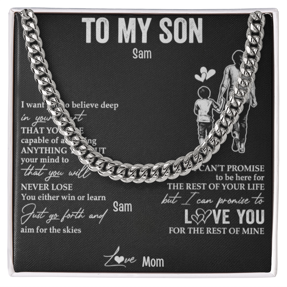 To My Beloved Son. Always and forever