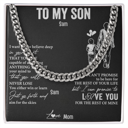 To My Beloved Son. Always and forever