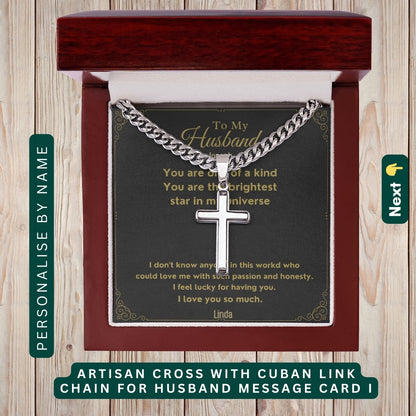 "To My Precious Husband" –  Accessories With Personalized Message Card