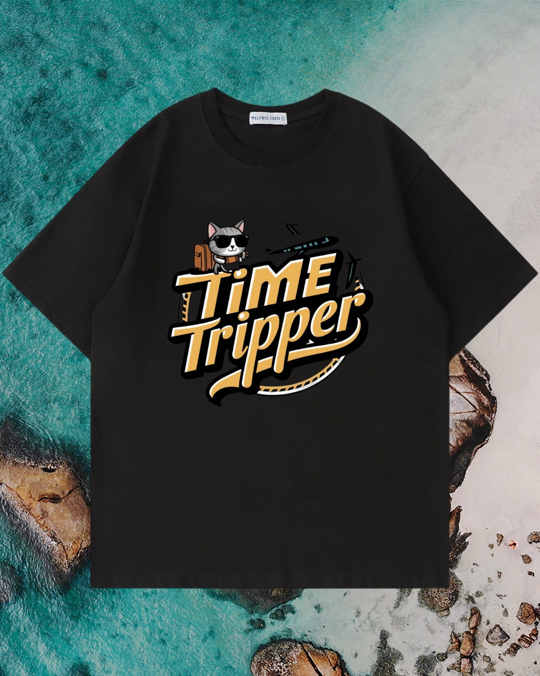 Time Tripper Unisex Travel Oversized Boxy Tee