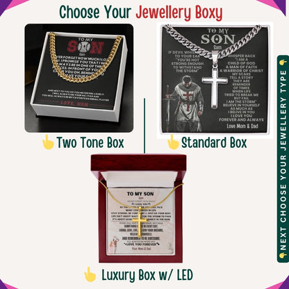 "To My Brave Son" – Accessories With Personalized Message Card