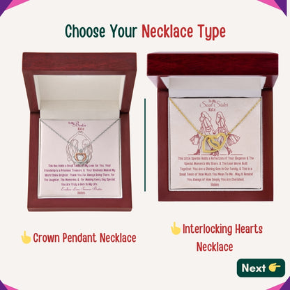 "To My Precious Bestie" – You’re One in a Million, Necklace With Personalized Message Card