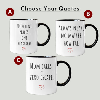 Long Distance Mom Mug, Personalized State to State Coffee Cup, Custom Long Distance Mom Gift for Mom from Daughter, Mothers Day Gift