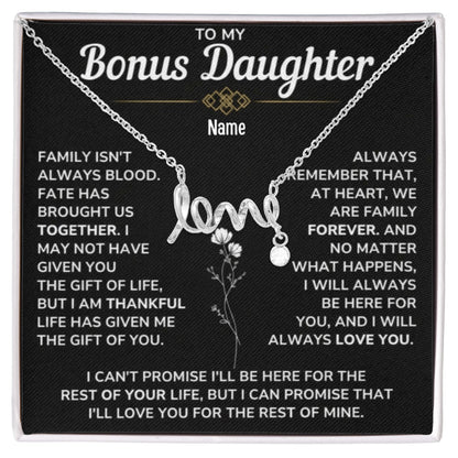 To My Bonus Daughter — A Necklace She’ll Carry in Her Heart Forever 📍