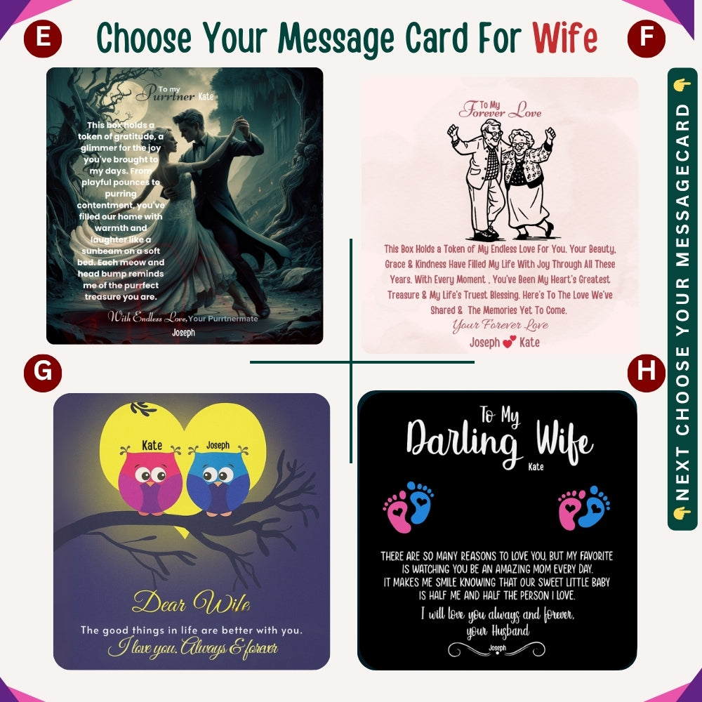 "To My Beloved Wife" – With Endless Love, Necklace With Personalized Message Card