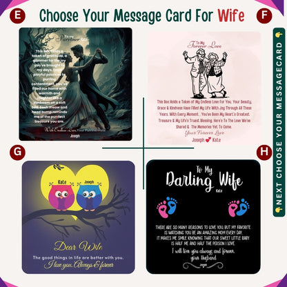 "To My Beloved Wife" – With Endless Love, Necklace With Personalized Message Card