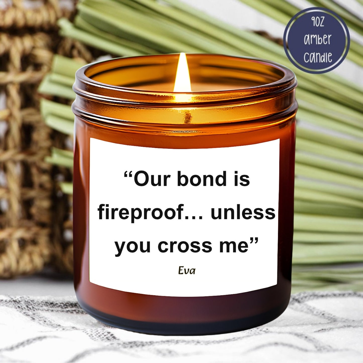 Personalized Birthday Gift for Friend! Funny Candle Gift, Friend Birthday Gift, BFF Gift, Gag Gift, Housewarming Gift Our Friendship is fire