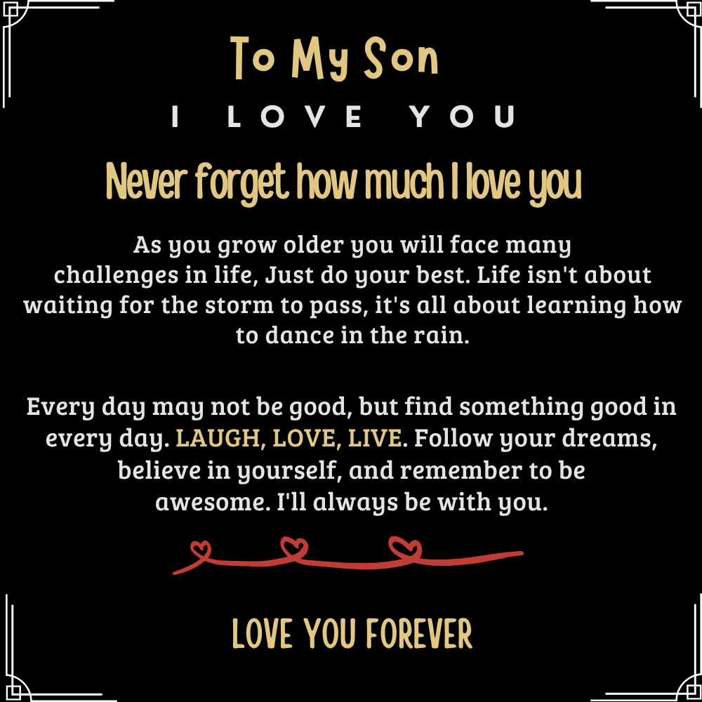 Best Gift For Son. Love You Forever Bracelet