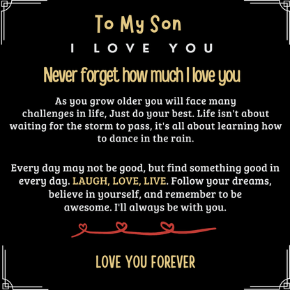 Best Gift For Son. Love You Forever Bracelet