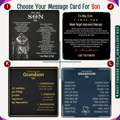 "To My Brave Son" – Accessories With Personalized Message Card