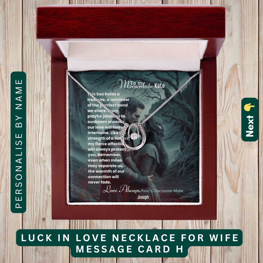 "To My Dearest Wife" – You Are My Everything, Necklace With Personalized Message Card