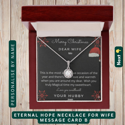 "To My Beloved Wife" – With Endless Love, Necklace With Personalized Message Card