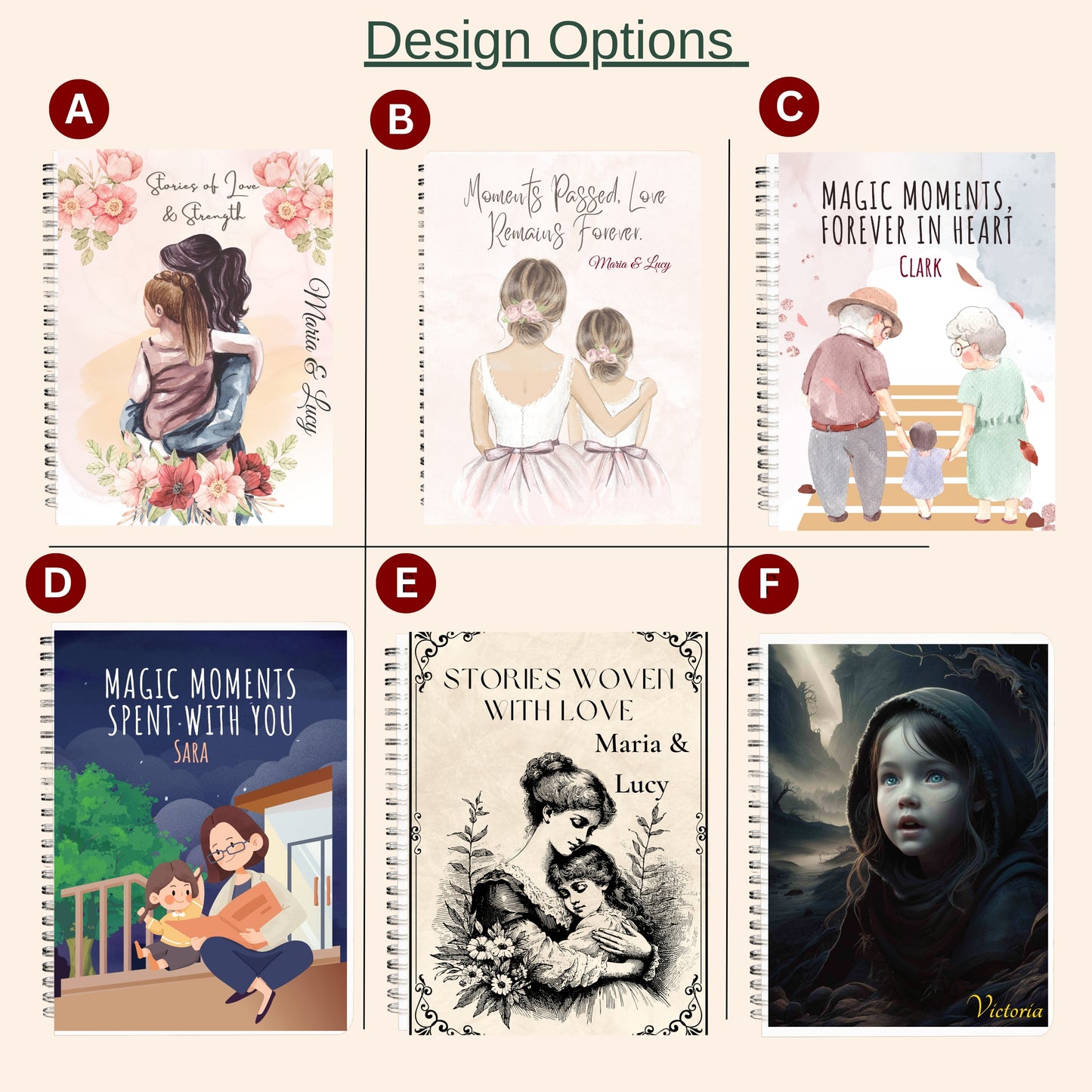 Personalized Spiral Notebook, Custom Name Journal, Floral Diary, Gratitude Journal, Personalized Gift for Daughter Niece or Cousin