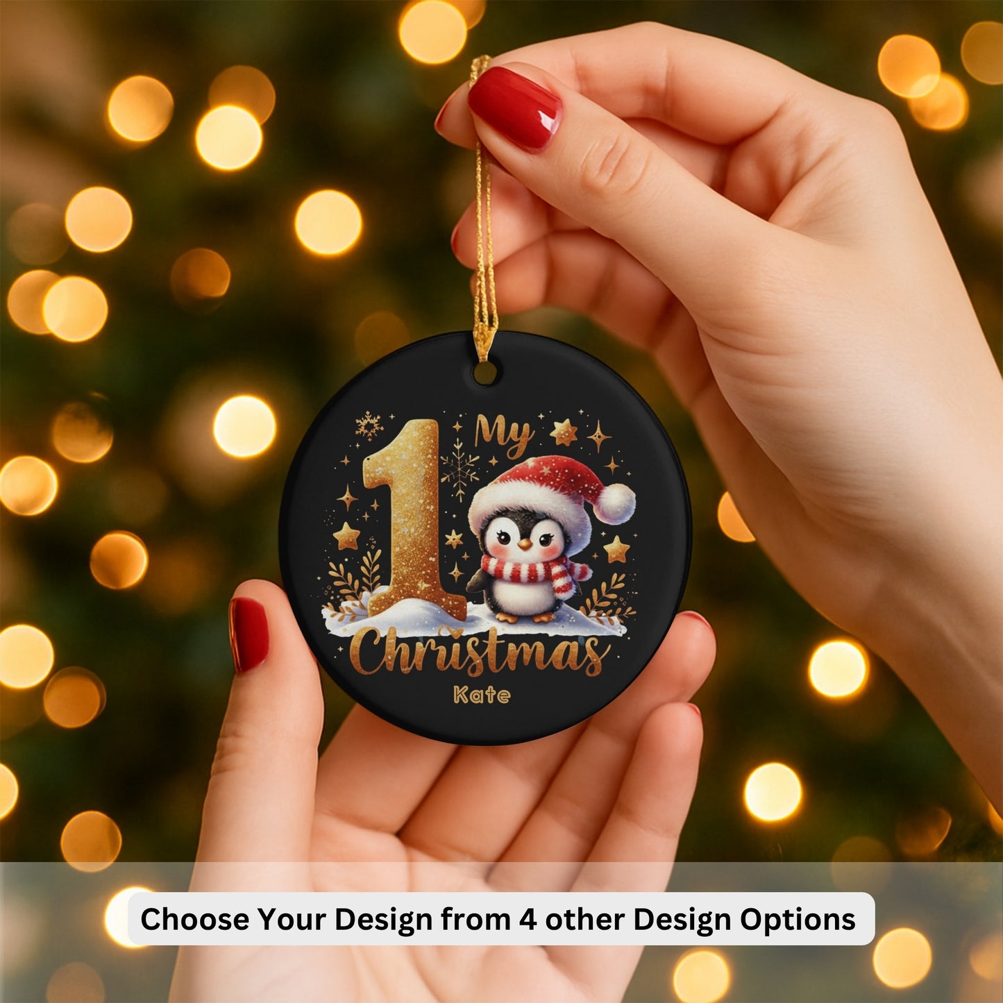 Babys First Christmas Ornament 2025, Personalized First Christmas Girl, Baby xmas Bauble Baby Shower Gift, 1st Christmas Boy Newborn Gift