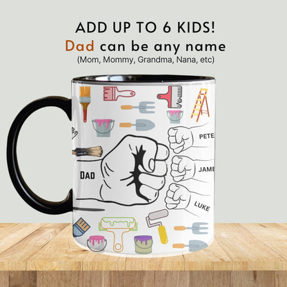 Grandpa Mug, Personalized Grandpa Cup, Custom Grandpa Gifts from Grandkids Names Grandchildren, Grandfather Birthday Fathers Day Gift