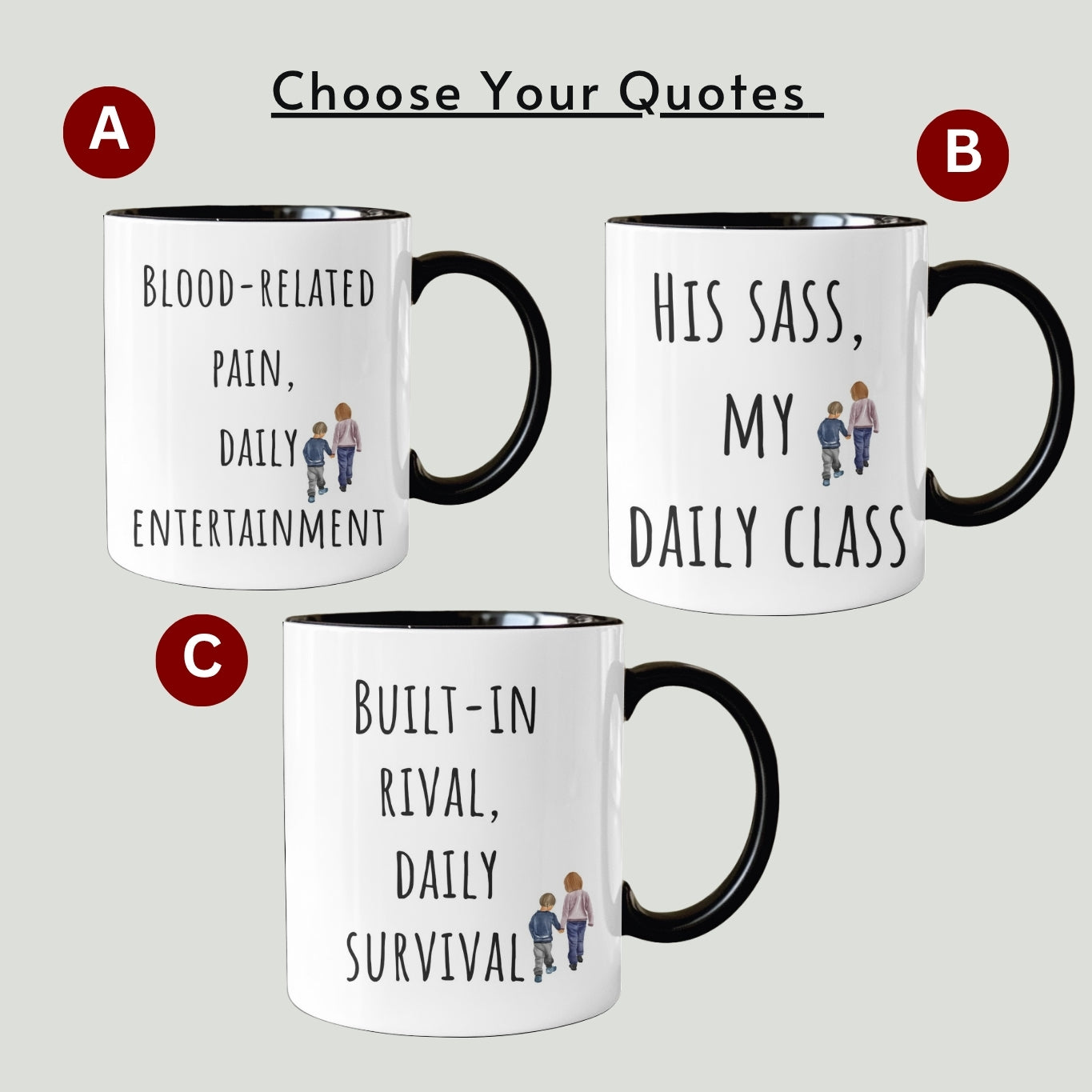 Customized mug for brother, Custom brother gifts, personalized brother birthday gift, funny brother birthday mug, funny siblings gift