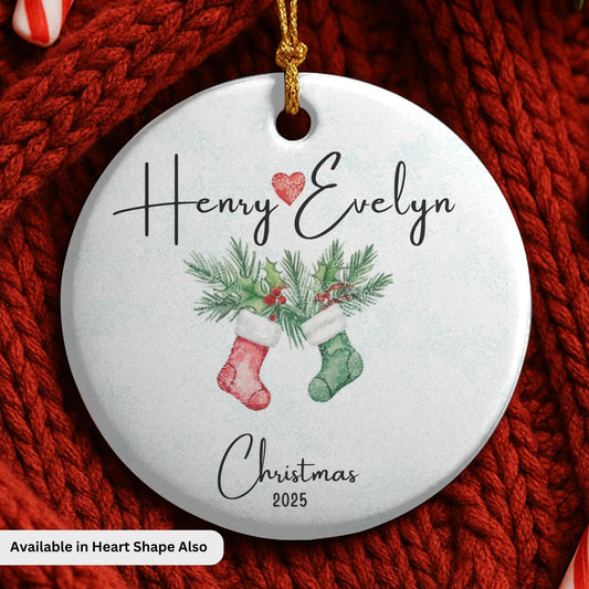 Personalized Couple Christmas Ornament 2025, Together Ornament , Couple Ornament, New Couple Keepsake, Christmas Gift For Couple