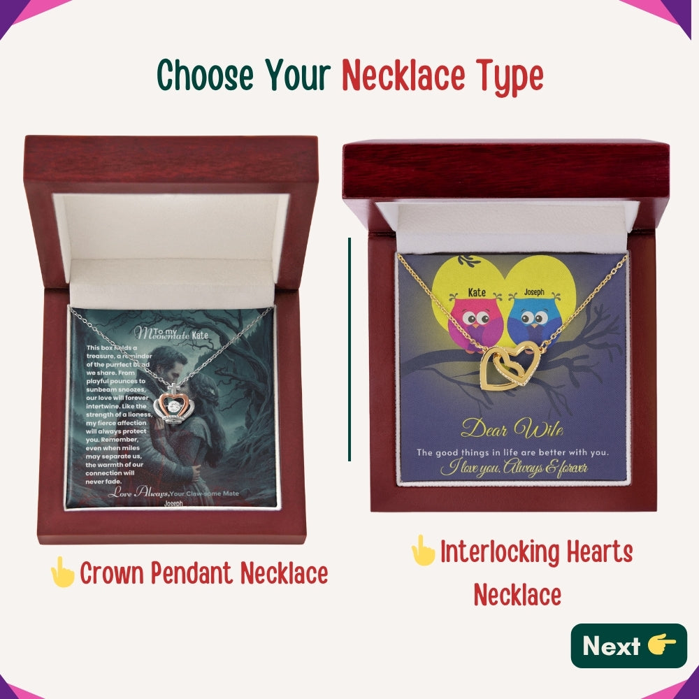 "To My Loving Wife" – Forever in My Heart, Necklace With Personalized Message Card